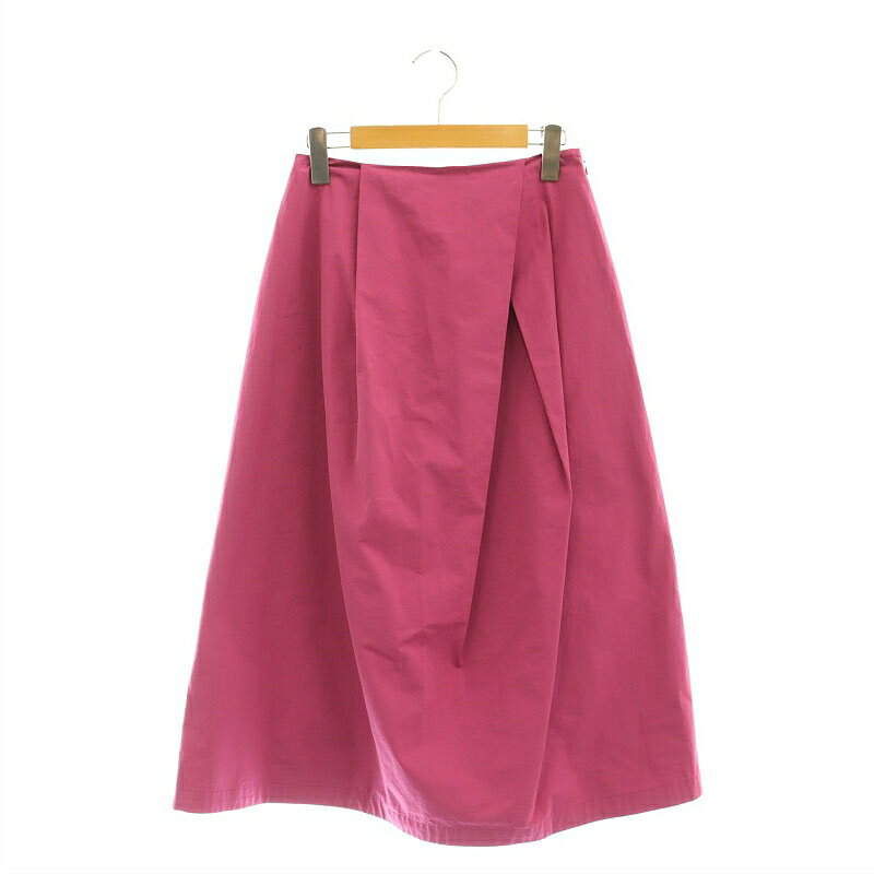 【中古】スピック&スパン Spick&Span 塩縮ツイルタックスカート Aライン ロング 38 ピンク /DF ■OS レ..