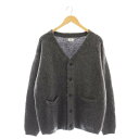 【中古】ロンハーマン Ron Herman RHC 24AW ニットカーディガン ウール混 モヘヤ混 L チャコールグレー /MI ■OS メンズ 【ベクトル ...