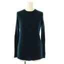 【中古】サクラ SACRA SUPER FINE MERINO RIB TOP ニット セーター ウール 38 紺 /MI ■OS レディース 【ベクトル 古着】 250616