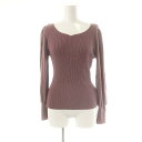 【中古】プロポーション ボディドレッシング PROPORTION BODY DRESSING ハートネックマトンスリーブニット 長袖 M ピンク /HK ■OS レディース 【ベクトル 古着】 250515(4)