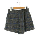【中古】シェリエ sheller 24SS Graph check wrap culottes キュロット ショートパンツ チェック M グレー ブルー /DF ■OS レディース 【ベクトル 古着】 250509