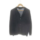 【中古】ナノユニバース nano universe Wrinkle free ラペルニットカーディガン 長袖 M 紺ネイビー /SY ■OS メンズ 【ベクトル 古着】 250512