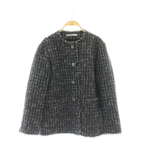 【中古】セオリーリュクス theory luxe 25SS Noma Tweed Molly ツイードジャケット ノーカラー フリンジ 総裏地 36 ブラック オフホワイト ピンク /DO ■OS レディース 【ベクトル 古着】 250513 【中古】セオリーリュクス theory luxe 25SS Noma Tweed Molly ツイードジャケット ノーカラー フリンジ 総裏地 36 ブラック オフホワイト ピンク /DO ■OS レディース 【ベクトル 古着】 250513