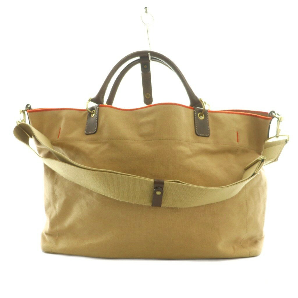 【中古】サザビー SAZABY トートバッグ ショルダー 2way キャンバス ベージュ /SS ■OS レディース 【ベクトル 古着】 250911(4)