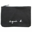 【中古】アニエスベー agnes b. WEB限定 ロゴポーチ サコッシュ キャンバス 黒 ブラック /GV レディース 【ベクトル 古着】 250623