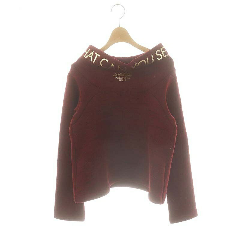 【中古】アールビーティ RBTXCO 裏起毛 ハイネック スウェット ニット セーター 長袖 赤 /NR ■OS メンズ レディース 【ベクトル 古着】 250...