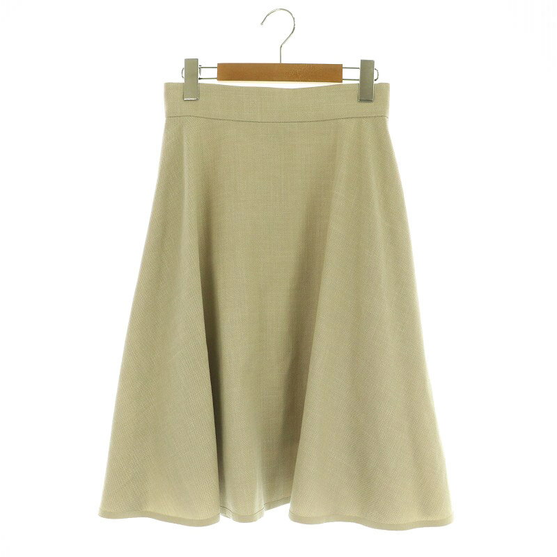 【中古】フォクシー FOXEY Skirt Grace A-Line フレアスカート ロング シルクリネン混 38 ベージュ 37917 /MY ■OS レディース 【ベクトル 古着】 250522