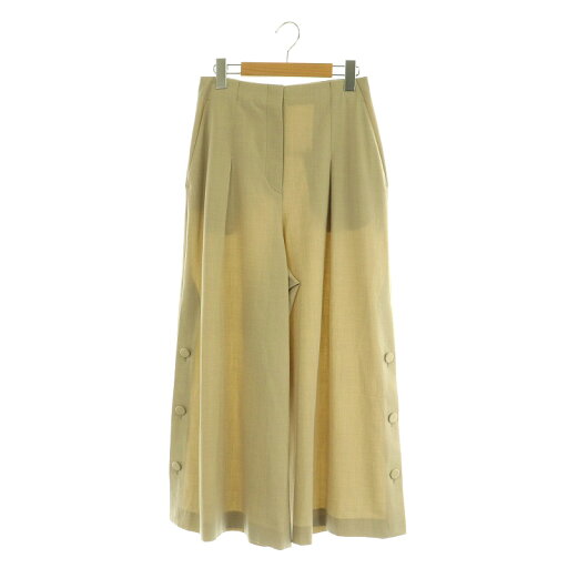 【中古】カリテ qualite サイドボタンクロップドパンツ ワイド フレア 38 ベージュ /MY ■OS レディース 【ベクトル 古着】 250531 【中古】カリテ qualite サイドボタンクロップドパンツ ワイド フレア 38 ベージュ /MY ■OS レディース 【ベクトル 古着】 250531