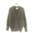 【中古】アラアラ ara ara ラクーンカーディガン ニット Vネック 2 グリーン /DF ■OS レディース 【ベクトル 古着】 250522
