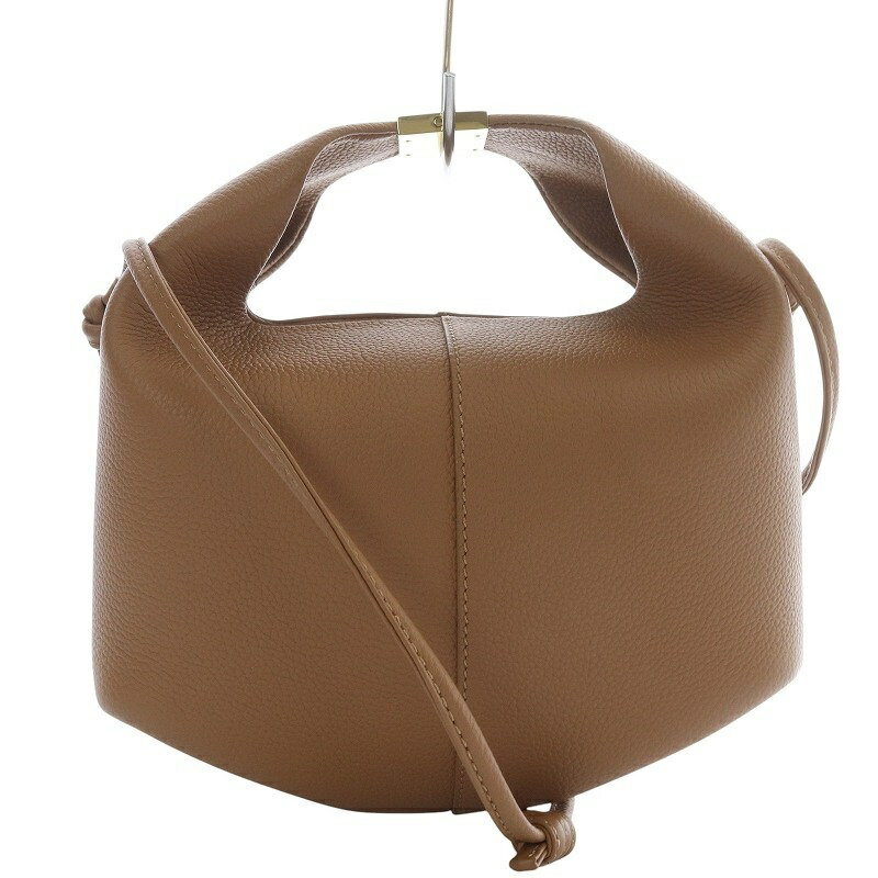 【中古】ポレーヌ POLENE BERI CAMEL エディション テクスチャード ハンドバッグ ショルダーバッグ 2way 斜め掛け レザー キャメル /YO5 レディース 【ベクトル 古着】 250529のサムネイル