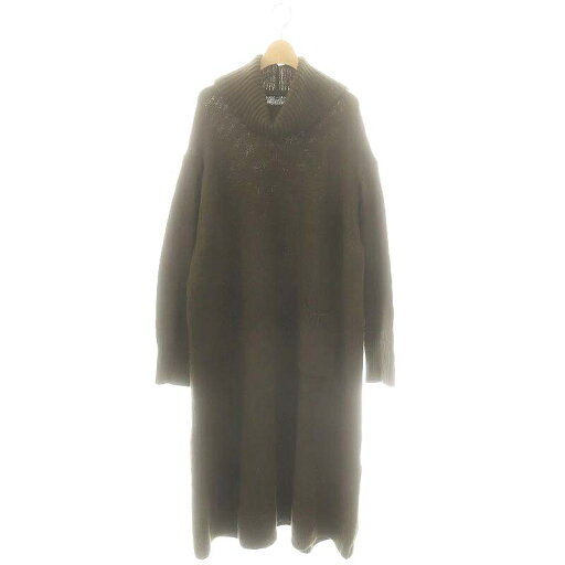 【中古】パドカレ pas de calais タートルネックニットワンピース ウール 36 ダークブラウン /DO ■OS レディース 【ベクトル 古着】 250605 【中古】パドカレ pas de calais タートルネックニットワンピース ウール 36 ダークブラウン /DO ■OS レディース 【ベクトル 古着】 250605