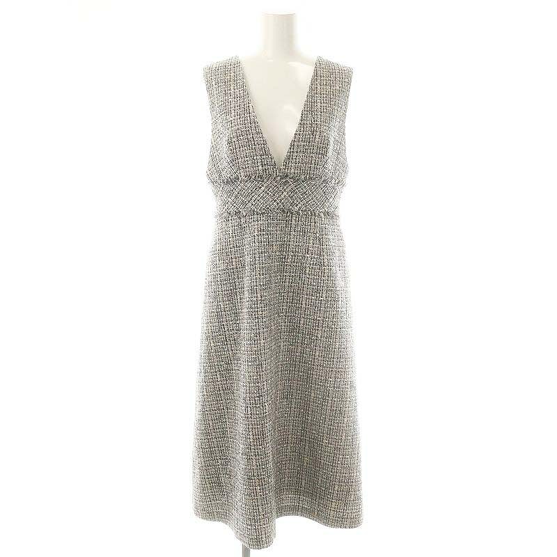 【中古】マーリエルカセット Maglie le cassetto 24AW ファンシーツイードジャンパースカート ワンピース ロング 7 マルチカラー /DF ...