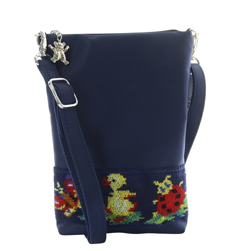 【中古】未使用品 フェイラー FEILER ハイジ スマホショルダー ショルダーバッグ ワンショルダー 斜め掛け ナイロン ネイビー HE-231368 /YO14 レディース 【ベクトル 古着】 250531のサムネイル