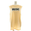【中古】アクネ ストゥディオズ Acne Studios Zone Music プリントタンクトップ カットソー S ベージュ ブラック ホワイト /DO ■OS ■SH レディース 【ベクトル 古着】 250530