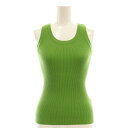 【中古】未使用品 オーラリー AURALEE GIZA HIGH GAUGE RIB KNIT TANK ニットタンク カットソー 0 ライトグリーン A00T03HR /DO ■OS ■SH レディース 【ベクトル 古着】 250530