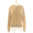 【中古】ジョンスメドレー JOHN SMEDLEY ウールクルーネックカーディガン ニット 長袖 M 茶 ブラウン /AT ■OS レディース 【ベクトル 古着】 250530