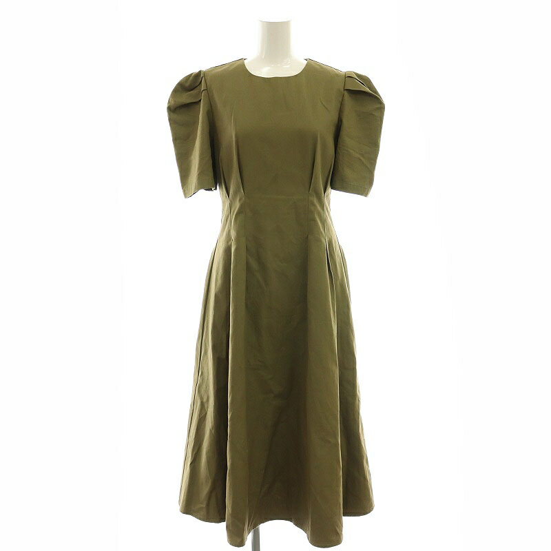 【中古】バースデイバッシュ BIRTHDAY BASH 半袖 ワンピース ロング S カーキ /SS ■OS レディース 【ベクトル 古着】 250612