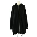 【中古】ズッカ zucca ロング ジップアップパーカー M 黒 ブラック /AT ■OS レディース 【ベクトル 古着】 250604
