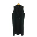 【中古】ジーナシス JEANASIS テーラロングベストコート F 黒 /MI ■OS レディース 【ベクトル 古着】 250606