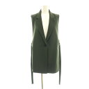 【中古】未使用品 ザラ ZARA ジレ ベスト 前開きトッパー XS カーキ /AT ■OS レディース 【ベクトル 古着】 250620
