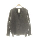 【中古】ウィムガゼット Whim Gazette 24AW ミックスヤーンニットカーディガン ウール混 F グレー /MI ■OS レディース 【ベクトル 古着】 250605