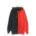 【中古】レディ Rady バイカラー ジップアップパーカー ロゴ L 黒 ブラック 赤 レッド /AT ■OS レディース 【ベクトル 古着】 250620
