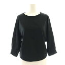 【中古】イチエ ICHIE ストロベリーフィールズ ドルマンカットソー 七分袖 ブラック /ES ■OS レディース 【ベクトル 古着】 250616