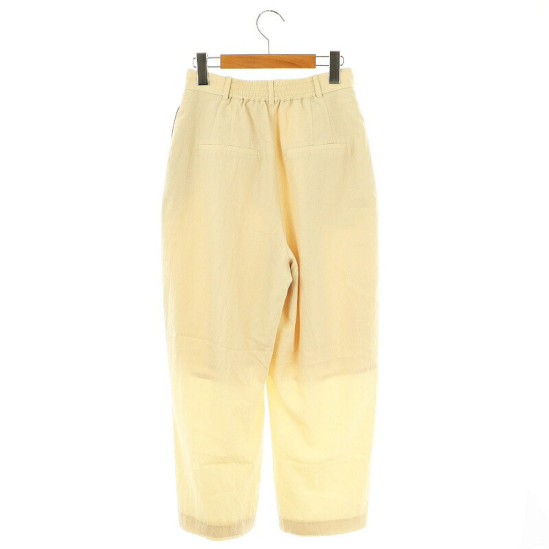 【中古】フレイアイディー FRAY I.D ツータックマットツイルパンツ ワイドパンツ テーパード 0 ライトベージュ /ES ■OS レディース 【ベクトル 古着】 250612