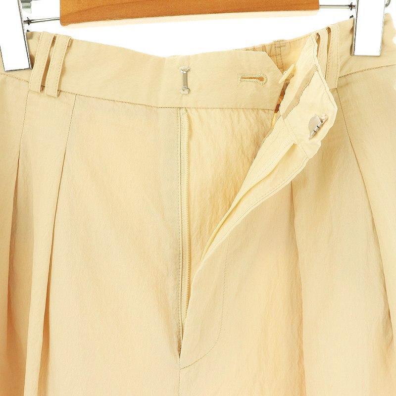 【中古】フレイアイディー FRAY I.D ツータックマットツイルパンツ ワイドパンツ テーパード 0 ライトベージュ /ES ■OS レディース 【ベクトル 古着】 250612