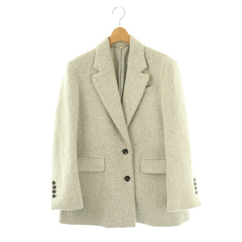 【中古】フレイアイディー FRAY I.D 24AW シャギービッグジャケット 0 ライトグレー /DF ■OS レディース 【ベクトル 古着】 250617