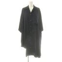 【中古】エンフォルド ENFOLD 23AW ASYMMETRY CIRCLE SHIRT CARDIGAN シャツ ロング チュニック丈 38 紺 /MI ■OS レディース 【ベクトル 古着】 250624