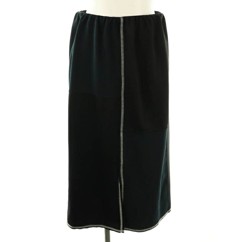 【中古】ラディエイト RADIATE レースレイヤーバイカラースカート タイトスカート レイヤード 2点セット 38 ブラック ネイビー /ES ■OS レディ...