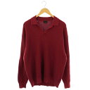 【中古】グリーンレーベルリラクシング ユナイテッドアローズ green label relaxing ニット セーター 長袖 リブ L 赤 レッド /AT ■OS ■FR メンズ 【ベクトル 古着】 250630