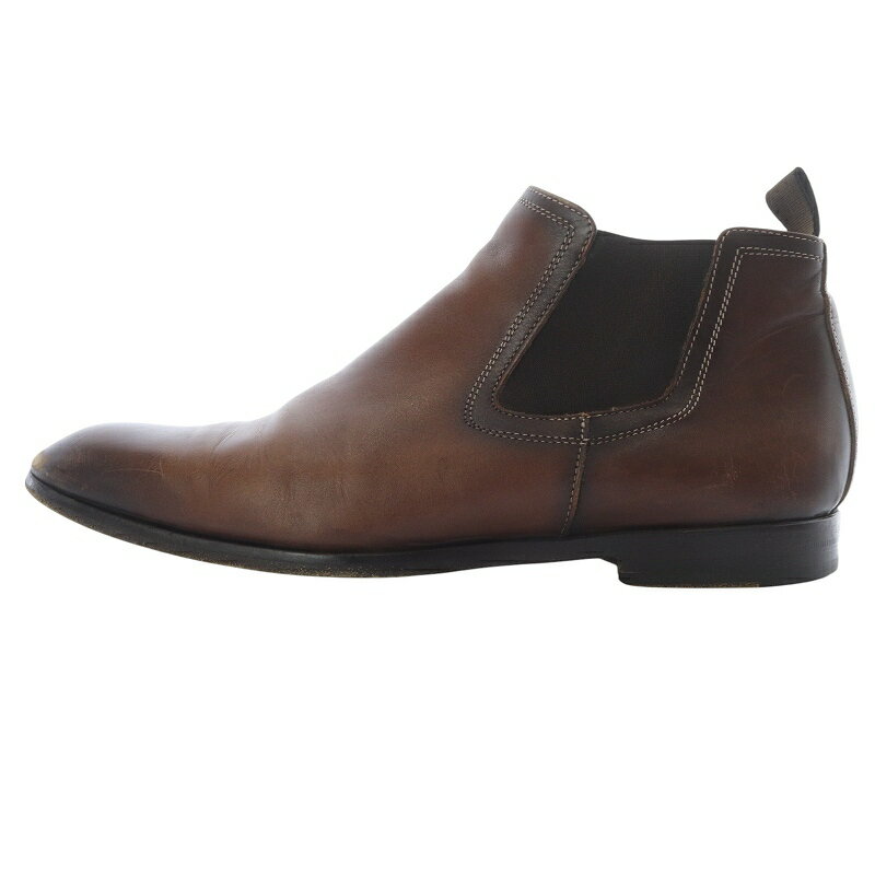 【中古】アントニオマウリッツィ ANTONIO MAURIZI レザーサイドゴアブーツ ショート 40.5 茶 ブラウン /SR34 ■SH メンズ 【ベクトル...