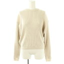 【中古】ボールジー BALLSEY トゥモローランド 24AW ウールポリエステルストレッチリブ クルーネックプルオーバー ニット セーター S ライトベージュ /MI ■OS レディース 【ベクトル 古着】 250630