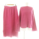 【中古】未使用品 サクラ SACRA ALPACA WOOL プルオーバー ロングスカート セットアップ ニット 38 ピンク /DF ■OS レディース 【ベ...