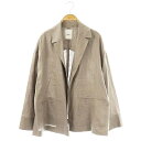 【中古】エブール ebure 23SS ボタニカルリネン ドロップショルダージャケット テーラード 38 モカブラウン /MI ■OS レディース 【ベクトル 古着】 250710