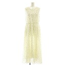 【中古】オペークドットクリップ OPAQUE.CLIP 24SS フィット&フレアドレス オーガニックコットン混 ワンピース マキシ ロング ノースリーブ 38...