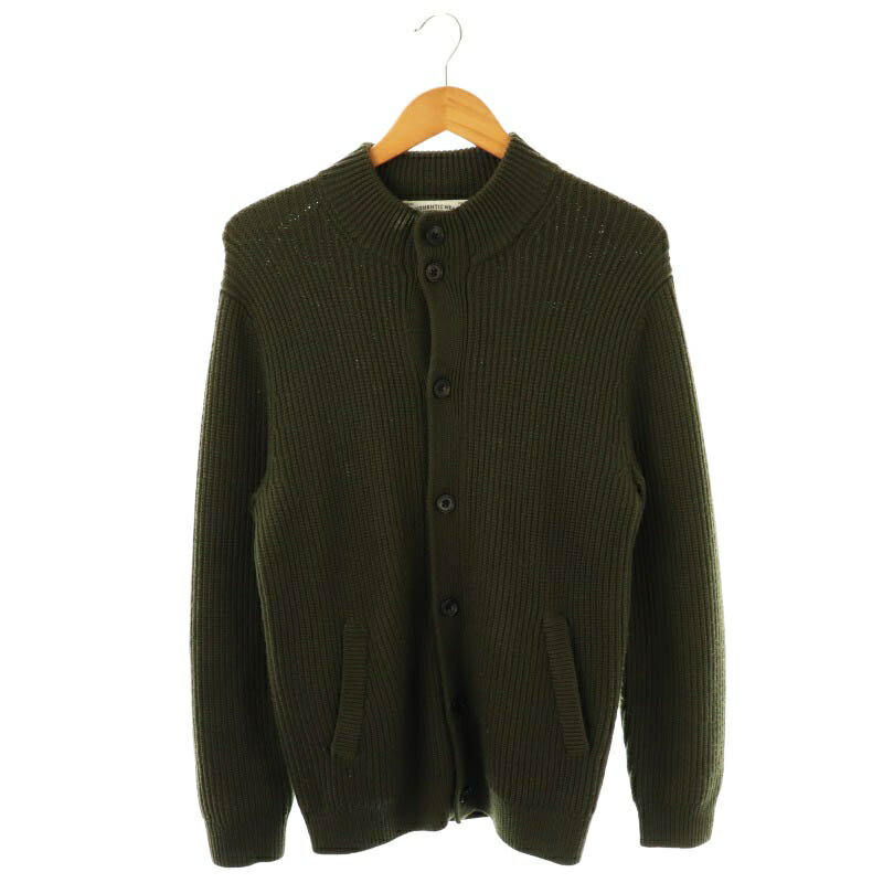 【中古】グリーンレーベルリラクシング ユナイテッドアローズ green label relaxing カーディガン ニット M カーキグリーン /ES ■OS ■AX メンズ 【ベクトル 古着】 250717