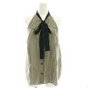 【中古】ドロシーシューマッハ DOROTHEE SCHUMACHER ボウタイブラウス ノースリーブ 千鳥総柄 2 マルチカラー /SS ■OS レディース 【...