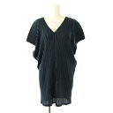 【中古】プリーツプリーズ PLEATS PLEASE イッセイミヤケ プリーツ チュニック プルオーバー カットソー 3 紺 ネイビー /SS ■OS レディー...