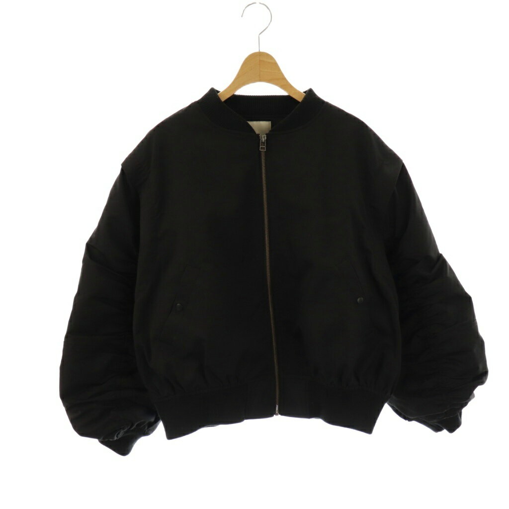 【中古】フリーズマート Free's Mart 23AW 袖取り外し2WayコクーンスリーブMA-1 ジャケット ブルゾン S 黒 ブラック /AT ■OS レディース 【ベクトル 古着】 250728