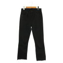 【中古】マザー mother クロップドフレアスキニー デニムパンツ スリム カットオフ 38 黒 ブラック /AT ■OS レディース 【ベクトル 古着】 250730