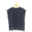 【中古】ソージュ soeju フレンチスリーブTシャツ カットソー コットン M 濃紺 /NR ■OS レディース 【ベクトル 古着】 250806