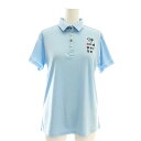 【中古】アンパスィ And per se ロゴ半袖ポロシャツ L 水色 ライトブルー /SS ■OS レディース 【ベクトル 古着】 250801|詳細画像
