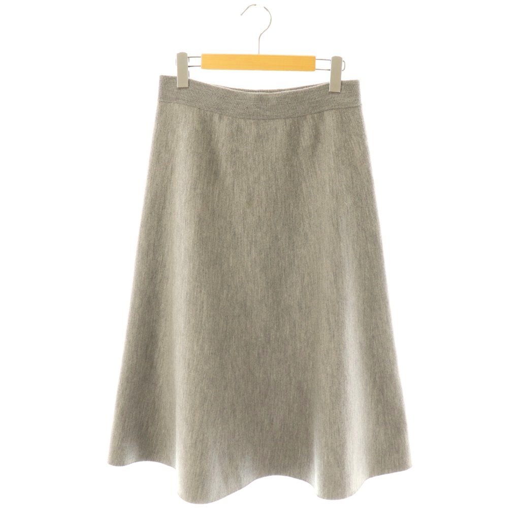 【中古】カオン Kaon ウールナイロンフレアスカート ニット ロング F グレー /HK ■OS レディース 【ベクトル 古着】 250826