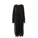 【中古】イエナ IENA 23AW パフスリーブニットワンピース ロング ブラウン /DF ■OS ■SH レディース 【ベクトル 古着】 250807