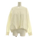 【中古】ヌキテパ NE QUITTEZ PAS! 24AW High Gauze Tuck Sweat Shirt スウェットプルオーバー トレーナー F 白 ホワイト 011342ZW1 /AT ■OS レディース 【ベクトル 古着】 250806