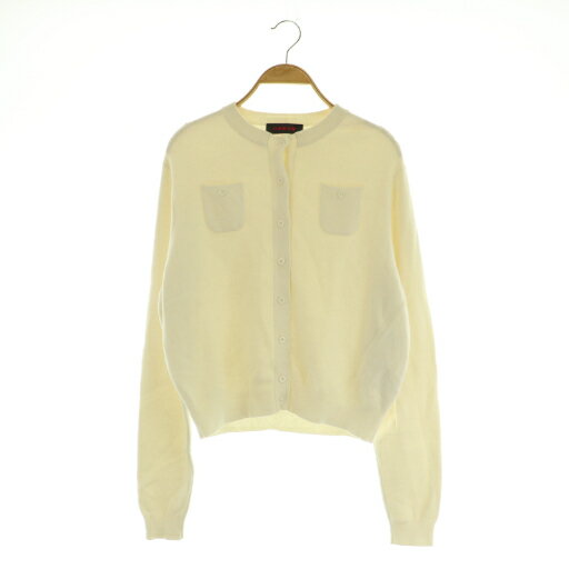 【中古】キャバン CABaN コットンカシミヤ クルーネックカーディガン ニット 長袖 S オフホワイト /MY ■OS レディース 【ベクトル 古着】 250830のサムネイル