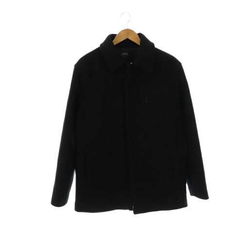 【中古】アーペーセー A.P.C. ウール ハーフコート ステンカラー ロング 2 黒 ブラック /AT ■OS メンズ 【ベクトル 古着】 250903 【中古】アーペーセー A.P.C. ウール ハーフコート ステンカラー ロング 2 黒 ブラック /AT ■OS メンズ 【ベクトル 古着】 250903